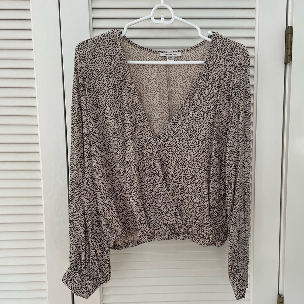 American Eagle Animal Print Top